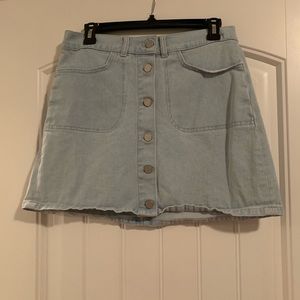 French Connection Blue Jean button down skirt